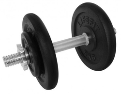 LifeFit Činka nakládací jednoruční 14 kg, 30mm tyč/4x kotouč