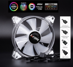 1stCOOL AURA EVO ARGB PWM Crystal 12cm ventilátor