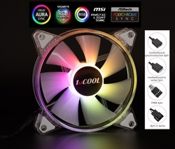 1stCOOL AURA EVO ARGB PWM Crystal 12cm ventilátor