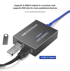 4-port USB 2.0 extender po Cat5/Cat5e/Cat6 do 150m