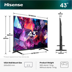 43" HISENSE 43E7S PRO (2026)