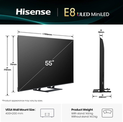 55" HISENSE 55E8Q (2025)