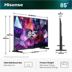 85" HISENSE 85E7S PRO (2026)