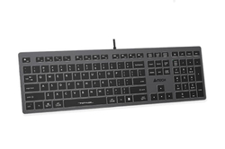 A4Tech FX60, (barevné podsvícení), šedá, CZ/SK