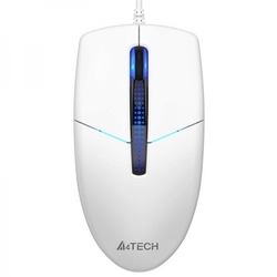 A4tech N-530S, podsvícená kancelářská myš, 1200 DPI, USB, bílá