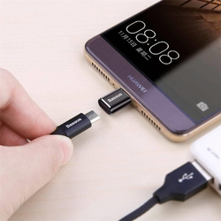 Adaptér Baseus z microUSB na USB-C černý