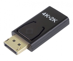 Adaptér DisplayPort - HDMI, 4K@30Hz Male/Female, pozlacené konektory