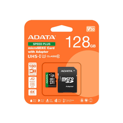 ADATA 128GB MicroSDXC UHS-I U3 V30 + adapter