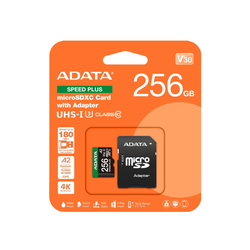 ADATA 256GB MicroSDXC UHS-I U3 V30 + adapter