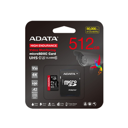 ADATA 512GB MicroSDXC UHS-I U3 V30S HIGH + adapter