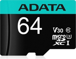 ADATA Premier Pro microSDXC 64GB Class 10 UHS-I U3 100/80MB/s + SD adaptér
