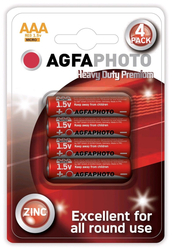 AgfaPhoto zinková baterie AAA, blistr 4ks