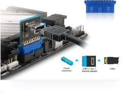 AKASA redukce AK-CBUB51-BK 20-pin USB 3.1