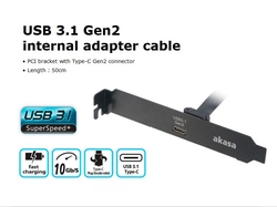 Akasa záslepka s konektorem USB 3.1 gen2 USB-C