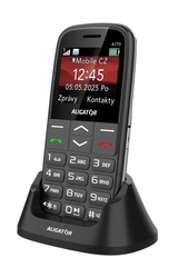 ALIGATOR A770 Senior černý + stolní nabíječka