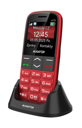 ALIGATOR A770 Senior červený + stolní nabíječka