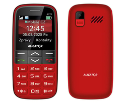 ALIGATOR A770 Senior červený + stolní nabíječka