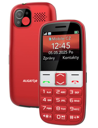 ALIGATOR A775 Senior červený + stolní nabíječka