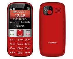 ALIGATOR A775 Senior červený + stolní nabíječka