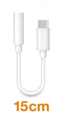 Aligator audio adaptér USB-C / 3,5mm Jack, bílý