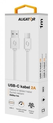 Aligator kabel USB-C, 1m, bílý