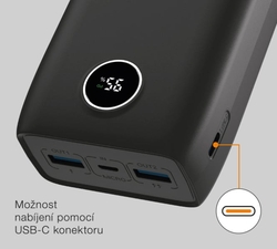 ALIGATOR Power Delivery 20W, 30 000 mAh, černá