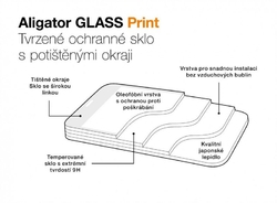 ALIGATOR PRINT Ochranné tvrzené sklo pro Realme 8 (5G), černé