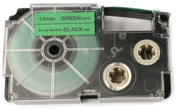 Allprint pro Casio XR-12GN1, 12mm x 8m, černý tisk / zelený podklad  