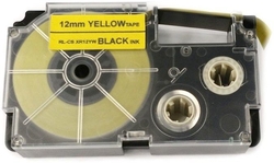 Allprint pro Casio XR-12YW1, 12mm x 8m, černý tisk / žlutý podklad  