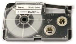 Allprint pro Casio, XR-9WE1, 9mm x 8m, černý tisk / bílý podklad  
