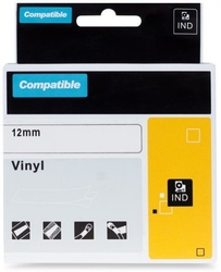 Allprint pro DYMO 8432, 12mm x 5,5m, černý tisk / žlutý podklad, RHINO, vinylová  