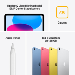 Apple iPad A16 11" WiFi + Cellular 256GB Blue