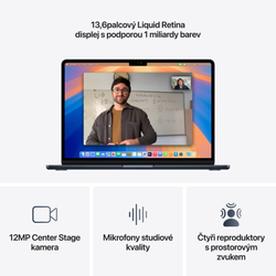 Apple MacBook Air 13,M4 chip 10-core CPU/10-core GPU,24GB,512GB SSD - Midnight