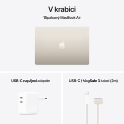 Apple MacBook Air 15,M4 chip 10-core CPU/10-core GPU,16GB,512GB SSD - Starlight