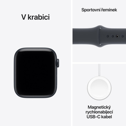Apple Watch SE 3 GPS 44mm Midnight Aluminium Case with Midnight Sport Band - S/M