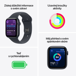 Apple Watch SE 3 GPS 44mm Midnight Sport Band - M/L