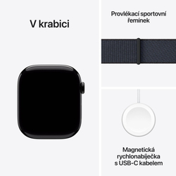 Apple Watch Series 10 GPS 46mm Jet Black Aluminium Case with Ink Sport Loop (MWWR3QC/A)