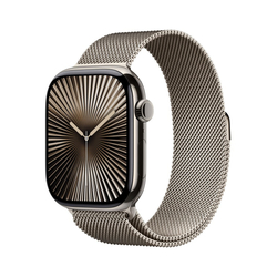 Apple Watch Series 10 GPS + Cellular 46mm Natural Titanium Case with Natural Milanese Loop - M/L (MWYC3QC/A)