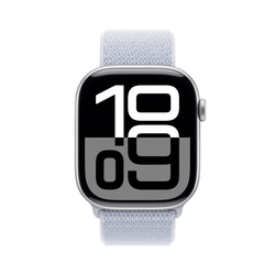 Apple Watch Series 10 GPS + Cellular 46mm Silver Aluminium Case with Blue Cloud Sport Loop (MWY23QC/A)