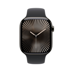 Apple Watch Series 10 GPS + Cellular 46mm Slate Titanium Case with Black Sport Band - S/M (MWYD3QC/A)