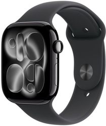 Apple Watch Series 11 GPS 42mm Jet Black Aluminium Case with Black Sport Band - M/L