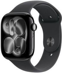 Apple Watch Series 11 GPS 42mm Jet Black Aluminium Case with Black Sport Band - S/M