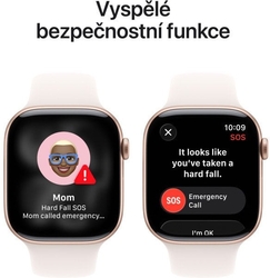 Apple Watch Series 11 GPS 46mm Aluminium Case Light Blush Sport Band - S/M