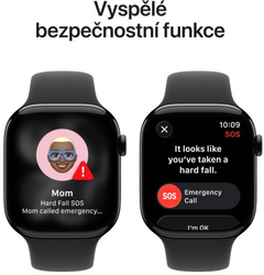 Apple Watch Series 11 GPS 46mm Jet Black Aluminium Case with Black Sport Band - S/M