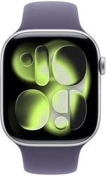 Apple Watch Series 11 GPS 46mm Silver Aluminium Case with Purple Fog Sport Band - S/M