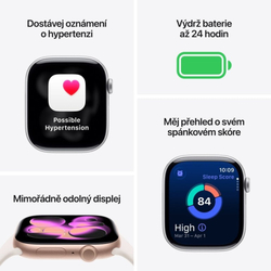 Apple Watch Series 11 GPS 46mm Silver Aluminium Case with Purple Fog Sport Band - S/M