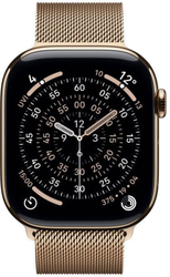 Apple Watch Series 11 GPS + Cellular 42mm Gold Titanium Case with Gold Milanese Loop