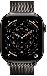 Apple Watch Series 11 GPS + Cellular 42mm Slate Titanium Case with Slate Milanese Loop