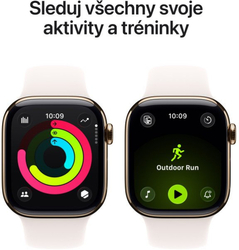 Apple Watch Series 11 GPS + Cellular 46mm Gold Titanium + Sport Band - S/M