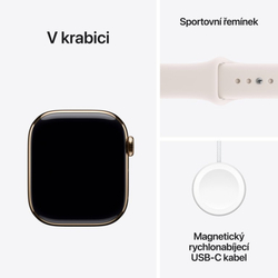 Apple Watch Series 11 GPS + Cellular 46mm Gold Titanium + Sport Band - S/M